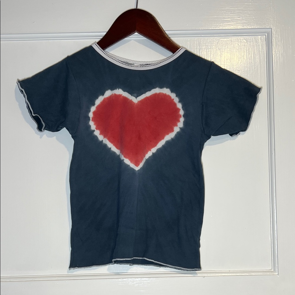 Stylish Red Heart Crop Top